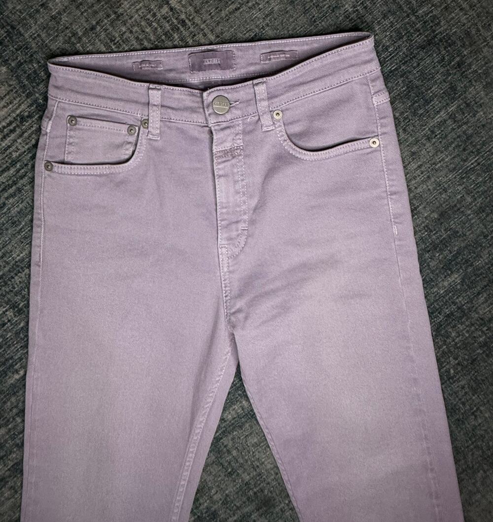 CLOSED Italy Lavender Lilac Skinny Jeans Sz 27 Organic Cotton Made in Italy